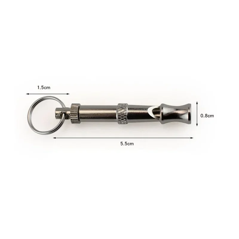 Dog Training Device Ultrasonic High-Frequency Sound Adjustable Dogs Whistle Stainless Steel Durable Pet Training Dog Whistle 6