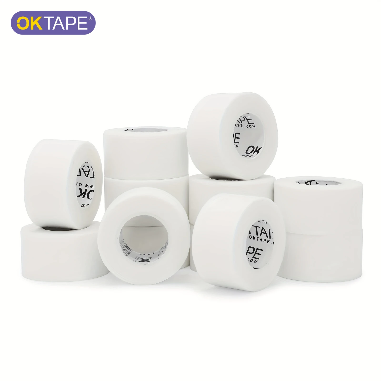 OK TAPE-OKPore Fita Respirável Livre de Látex Não Tecido, Adequado para Ginásio Esportes Proteção, Envoltório Ferido, 4 Rolos, 6 Rolos, 12 Rolos