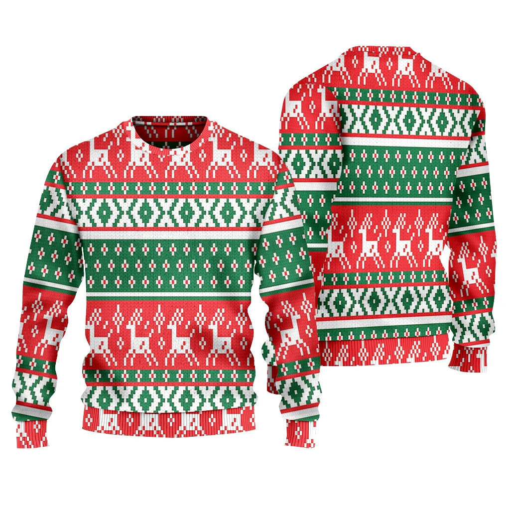 thumbnail image 1 of Suéter suelto con estampado 3D de Papá Noel, suéter navideño europeo y americano, suéter personalizado de comercio exterior, 1 of 4