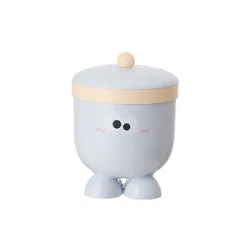 Creative Cartoon Desktop Trash Can with Lid for Household or Dorm Use (SKY BLUE)