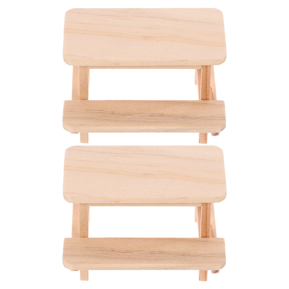 

2pcs Miniature Furniture Table And Chair Model House Furniture Model House Layout Prop