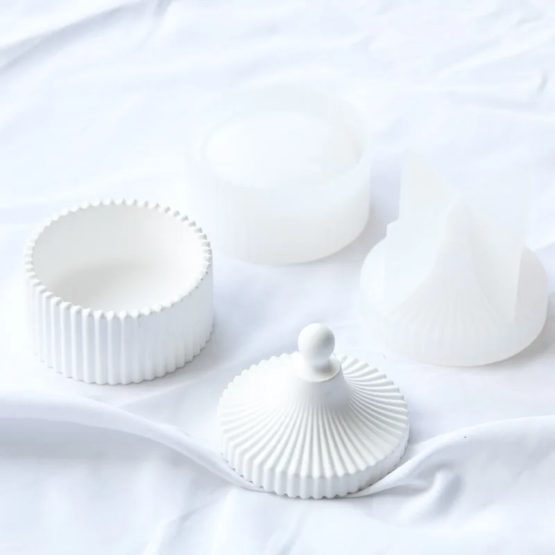 Lot De 3 Moules En Silicone Pour Bougie Chauffe-plat - Moules