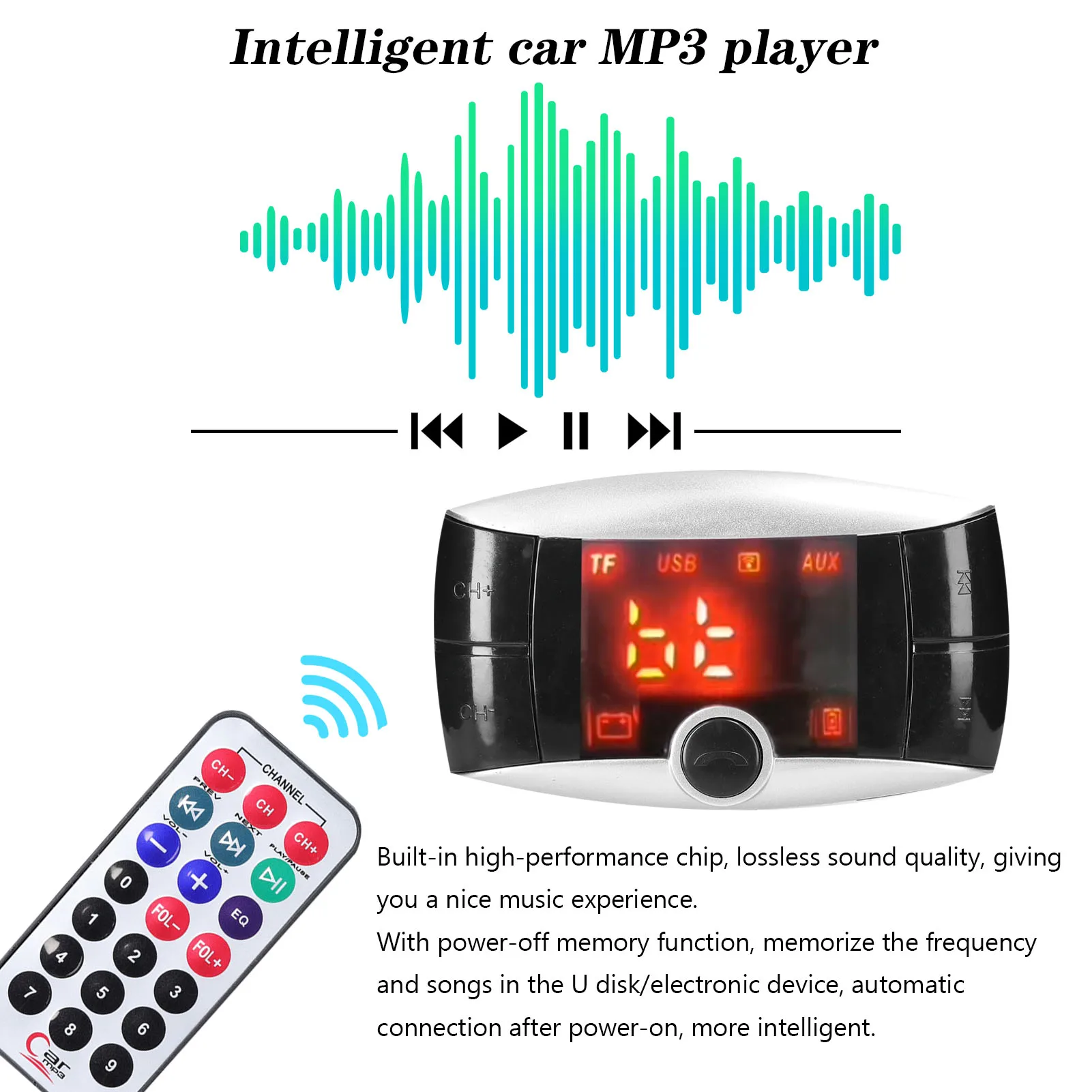 Автомобильный MP3-плеер с двумя USB-портами и ЖК-дисплеем |