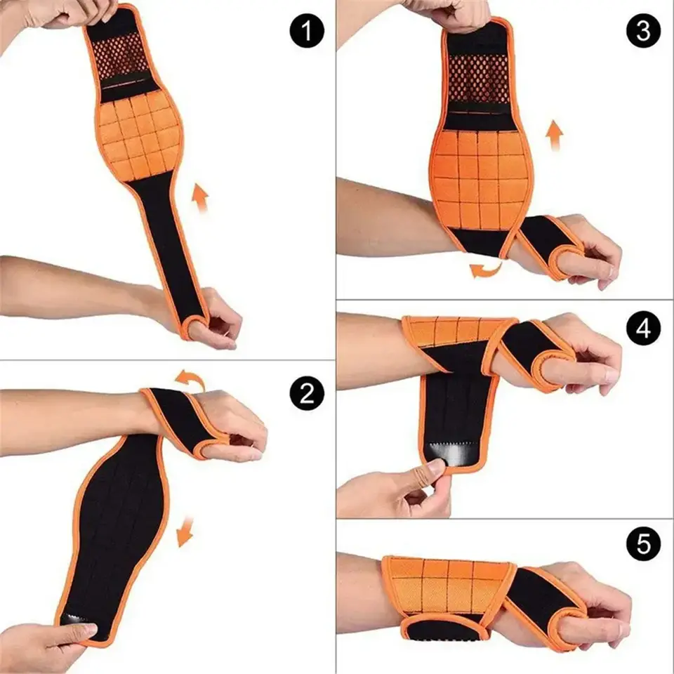 Magnetic Wristband with Strong Magnets Holds Magnetic Bracelet Screw Nails Drill Bit Tool Storage Holder Wrist for Electrician image 6