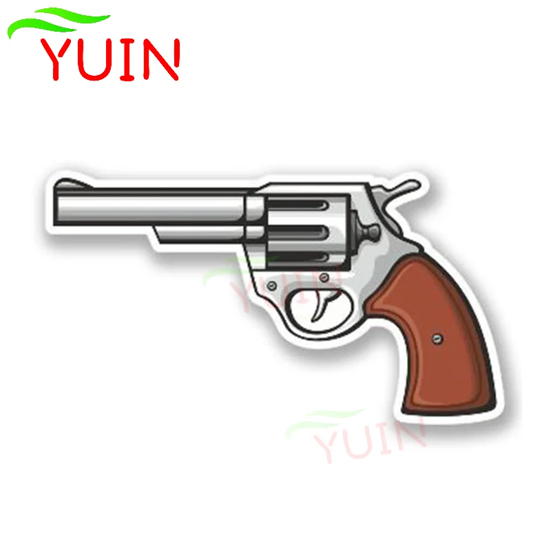 

Автомобильная наклейка, ковбойская наклейка с пистолетом, аксессуары для мотоциклов, бампер, окно, ветровое стекло, декоративные водонепроницаемые наклейки 13*7 см