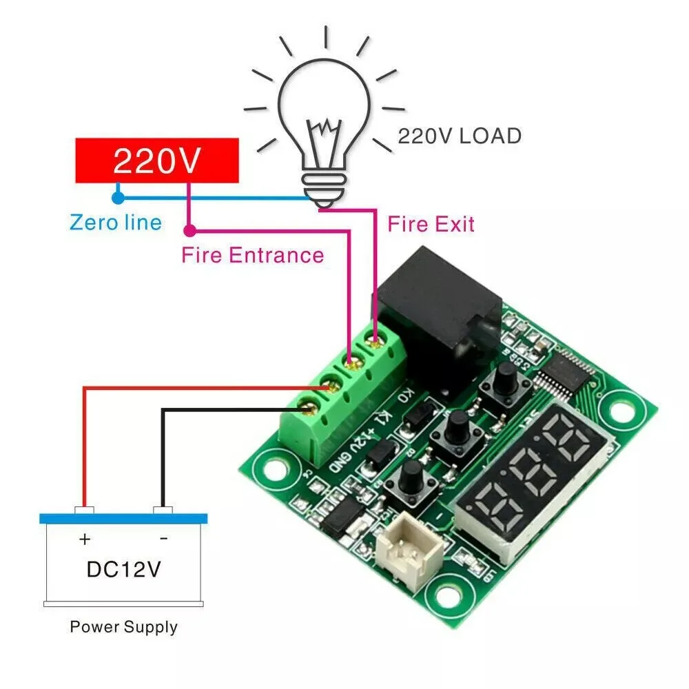 

XH-W1209 Digital Temperature Controller Precision Temperature Controller Temperature Switch Miniature Temperature Control Board