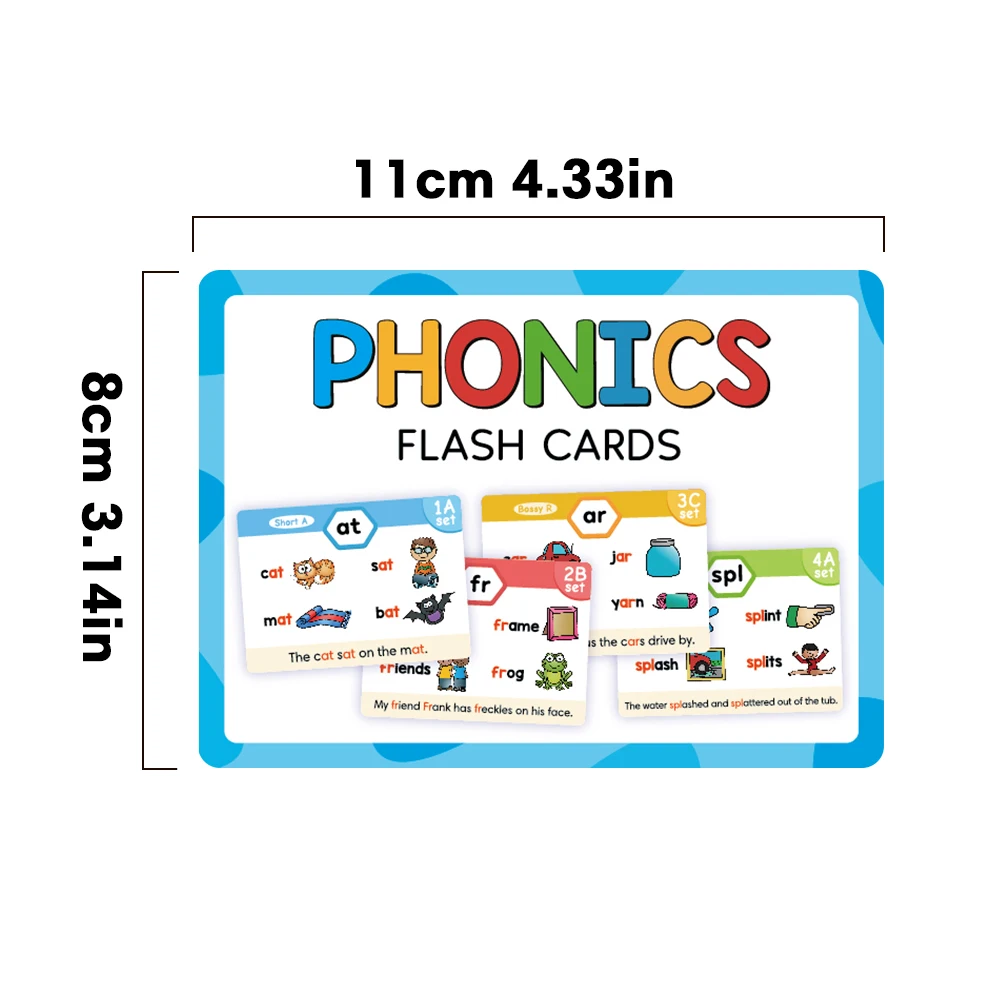 Kids Phonics Learning Cads Educational Toys ESL Teaching Materials English Words Phonic Training Vocabulary Building Montessori 2