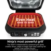 IG651 Foodi Smart XL Pro 7-in-1 Indoor Grill/Griddle Combo, use Opened or Closed, Air Fry, Dehydrate & More, Pro Power 3