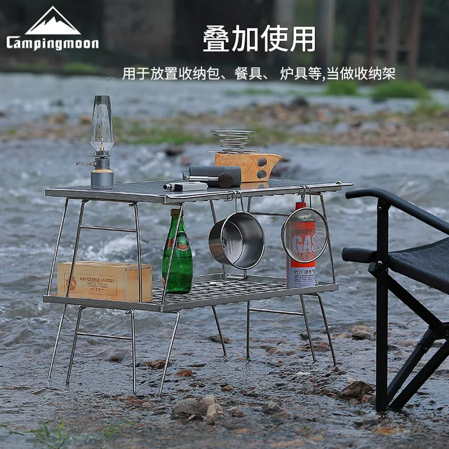 견고하고 다재다능한 CAMPINGMOON T-230A 접이식 테이블로 야외 모험을 ارتقاء하세요.