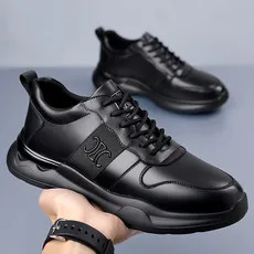 

Men's autumn and winter plush leather soft sole sports and leisure leather shoes