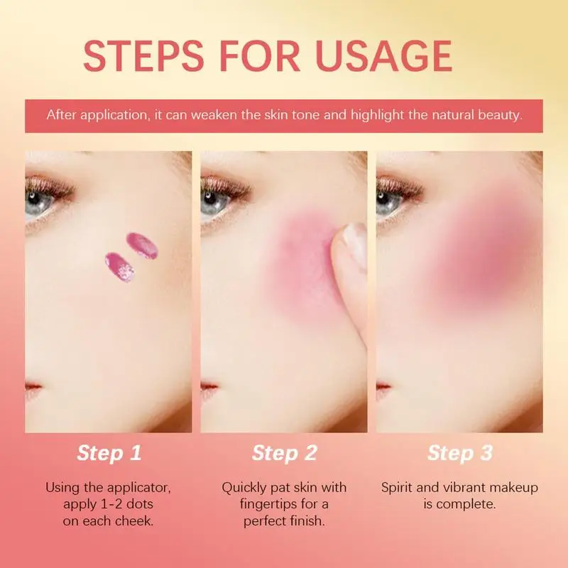 Mousse Liquid Blush Liquid Blush Beauty Wand with Sponge Tip Easy to Apply for a Natural Radiant Look Matte Silky Texture 3