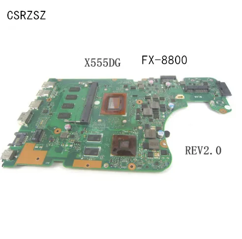 Placa-mãe para Asus X555dg Laptop Rev 2.0 Fx8800p Cpu X555dg