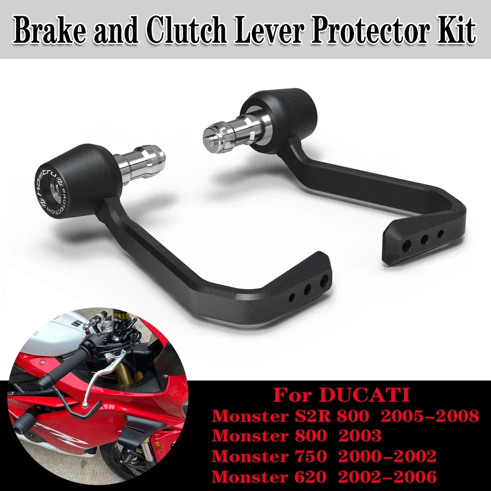

Motorcycle Brake and Clutch Lever Protector Kit For Ducati Monster 400 600 620 750 800 S2R800 2000-2008