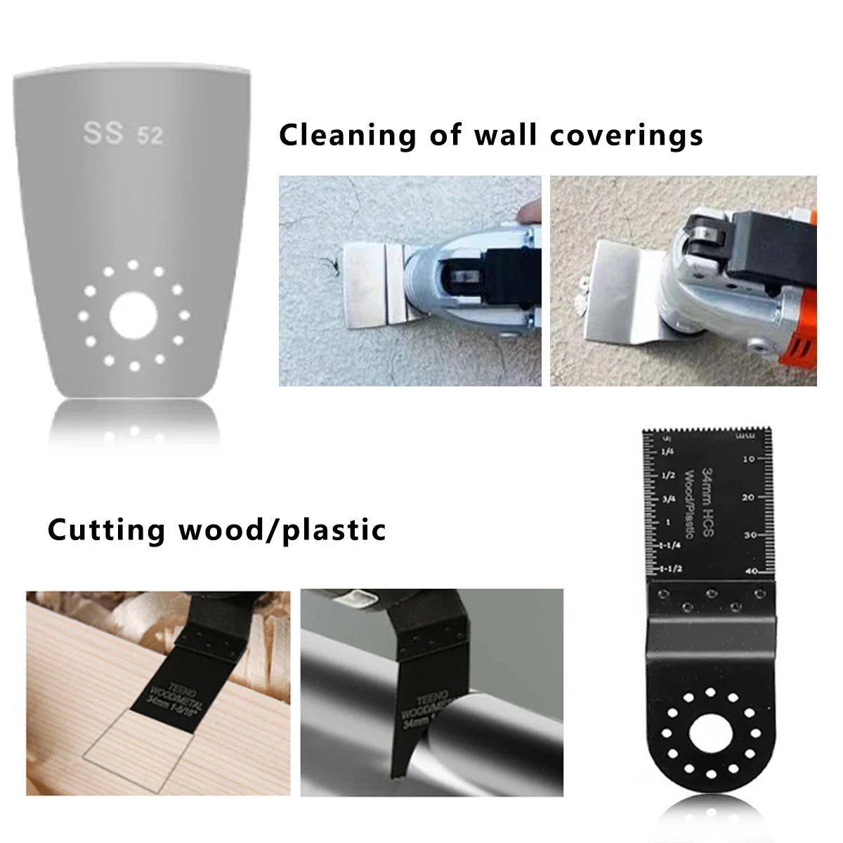Oscillating Tool Multi Function Plunge Saw Blades Renovator Trimmer Scraper Blade Cut Disc For WOBERICH 3