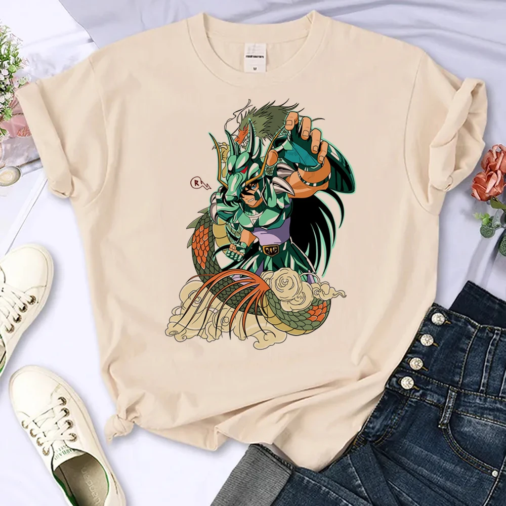 Saint Seiya Tshirt Donna Summer Tee Girl 2000S Abiti Firmati Giapponesi