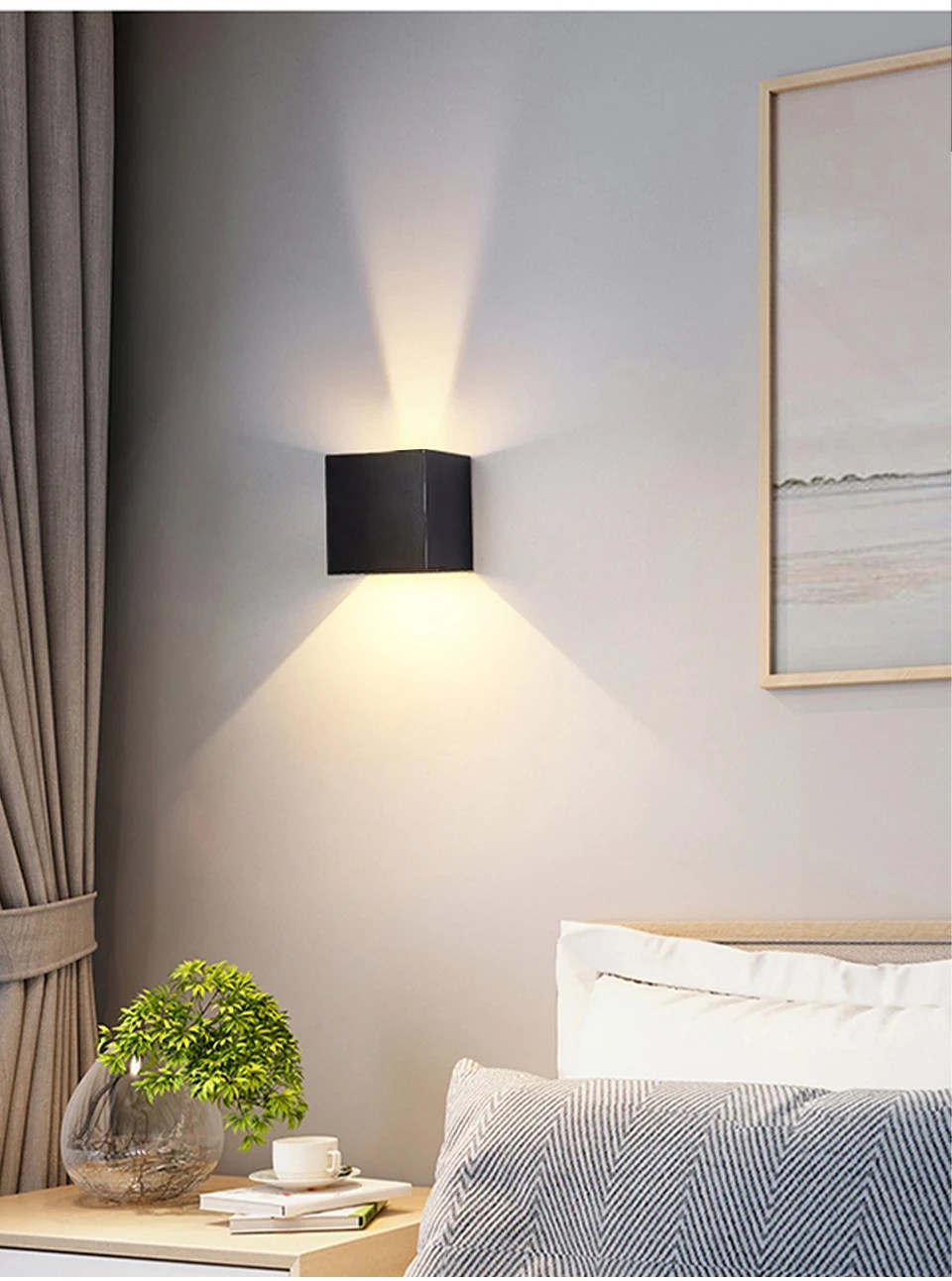 LED Wall Lamps 7W Cold White Warm White Waterproof Outdoor Interior Modern Nordic Square Wall Lights For Indoor Garden Corridors