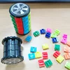 3D 7 Level Rotate Slide Cylinder Sliding IQ Puzzle Toys Kids Educational Brain Teasers Fidget Sensory Finger Magic Tower Toy 4