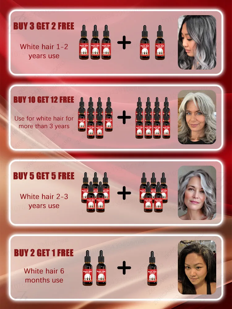 Turn white hair into black hair