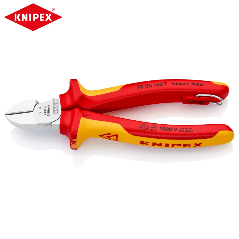 

KNIPEX 70 06 160 T Insulated Diagonal Nose Pliers High Quality Materials And Exquisite Craftsmanship Ensure Long Service Life