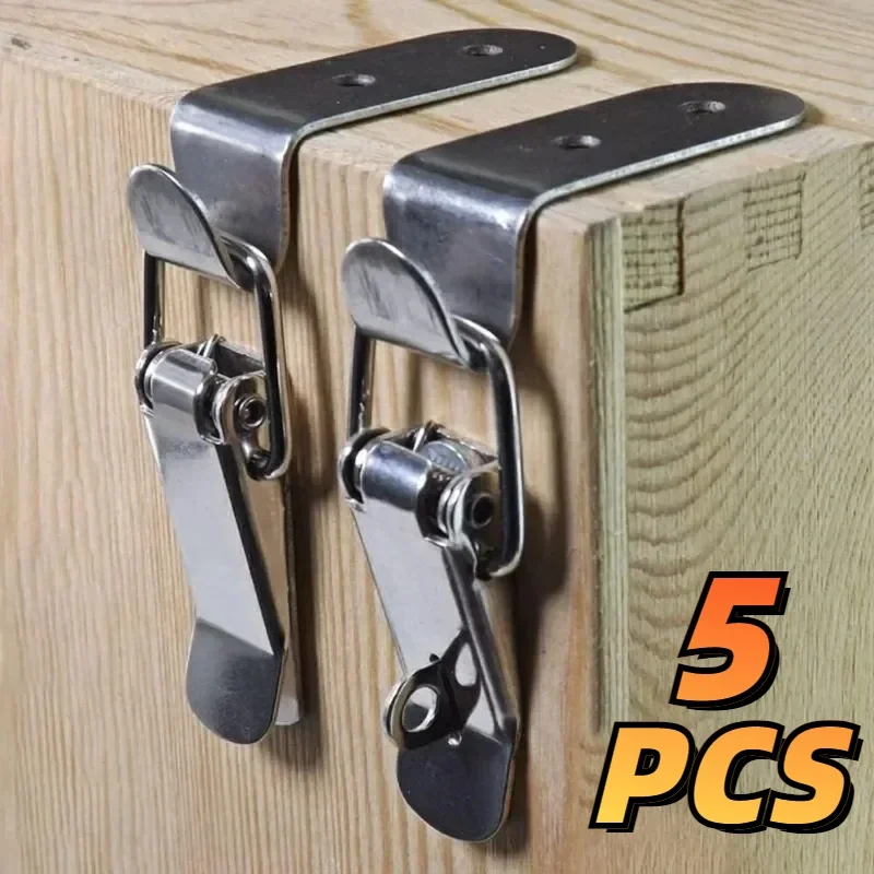 90 Degrees Duck-mouth Buckle Hook Stainless Steel Buckle Padlock Luggage Latch Clip 1/5PCS toggle latches,decorative latches,furniture hardware,buckle clamp,gate door lock