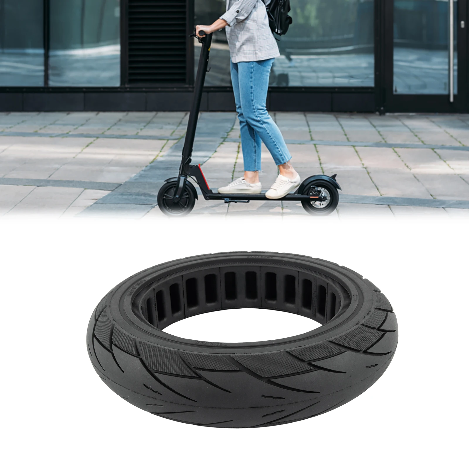 

Home Solid Tyre Reliable Rubber 10x2.125 943g Hot Sale Black For Nine Bot Segway Practical Replaceable Brand New Durable