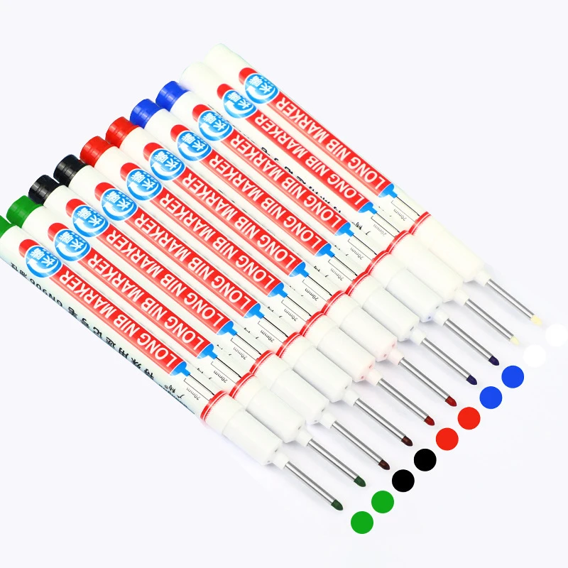 

Длинные маркеры с наконечником, 20 мм, с глубоким отверстием для фоторучки, Водонепроницаемые многофункциональные Украшения для ванной и деревообработки