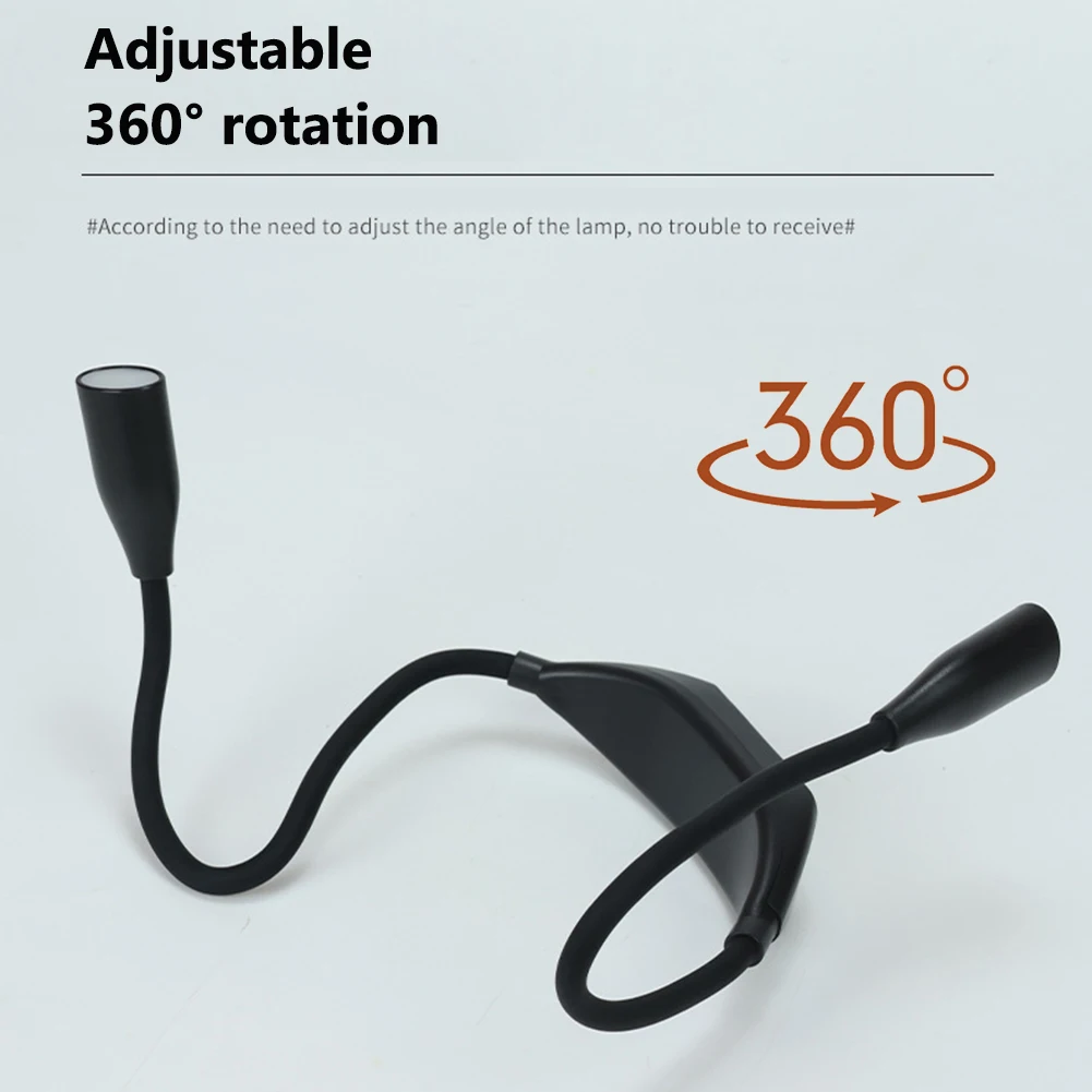 LED Neck Reading Light Flexible Book Light Hands Free LED Night Light Flashlight  for Reading Knitting Camping Repairing