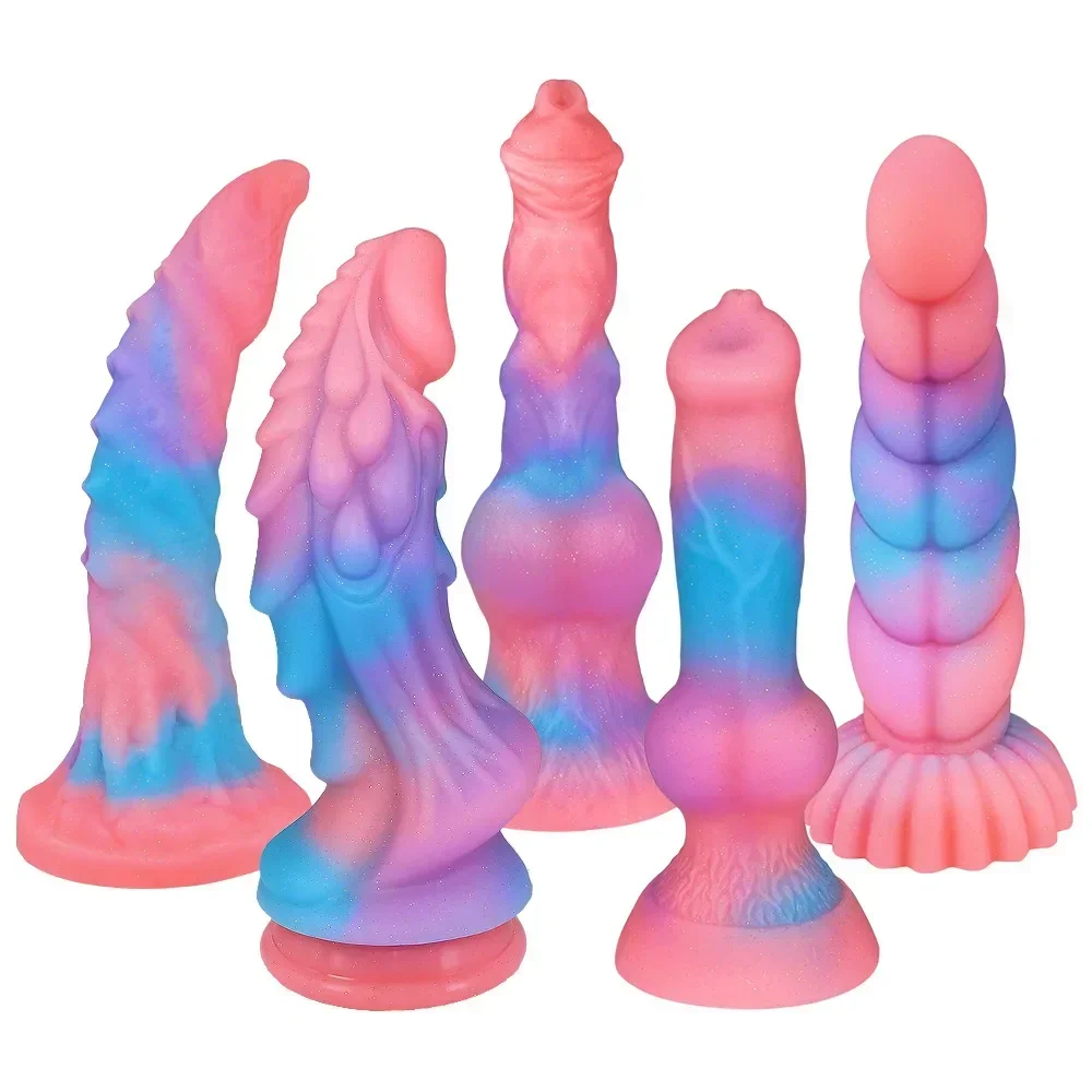 Fluorescent Bad Dragon Dildo Huge Luminous Dildos for Woman Silicone Suction Cup Dog Anal Plugs Masturbator Sex Toys for Couples sex toys