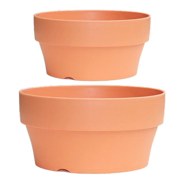 Utition Terrakotta Pott Növények Számára Ültetvényes Ültetvényes, Vízelvezető Lyukú Kaktusz Növényi Konténerek Kerti Bonsai Edény