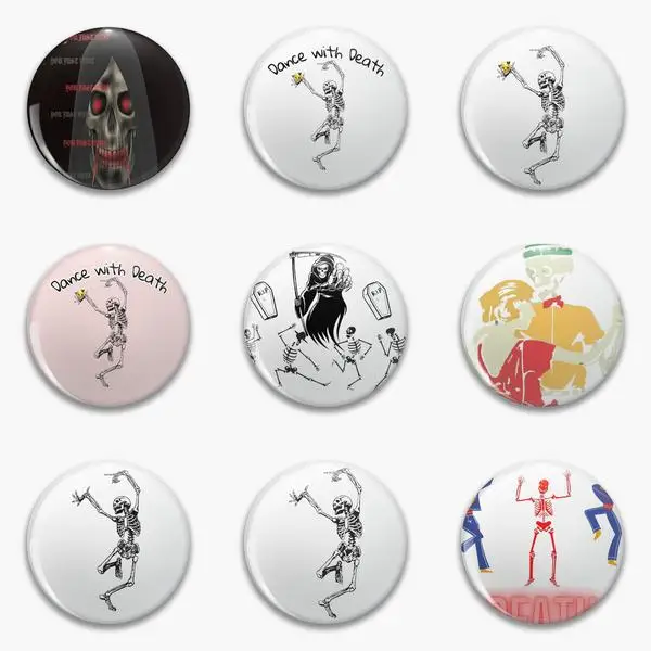 Dance With Death You Just Wait Soft Button Pin Cute Decor Spilla Lover Funny Fashion Gift Clothes Hat Cartoon Metal Jewelry