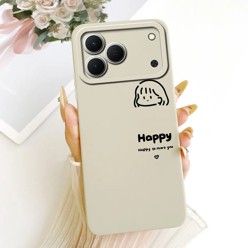 Cute Cartoon Cat Painted Soft Silicone Phone Case Cover
