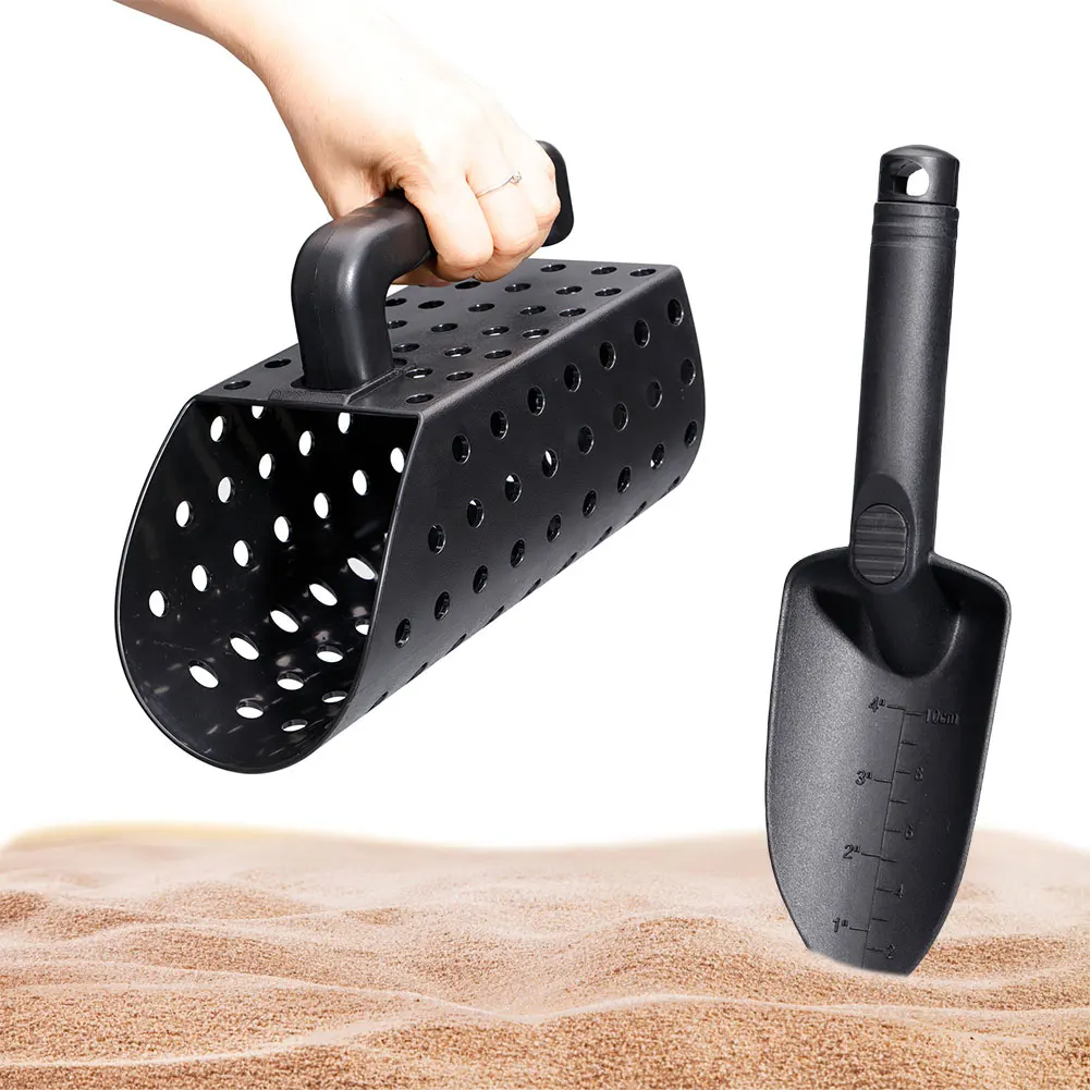 Beach Gold Digging Filter Tool Sand Scoop and Shovel Digging Tool Metal Detector Sand Scoop Shovel Set for Kids Adults