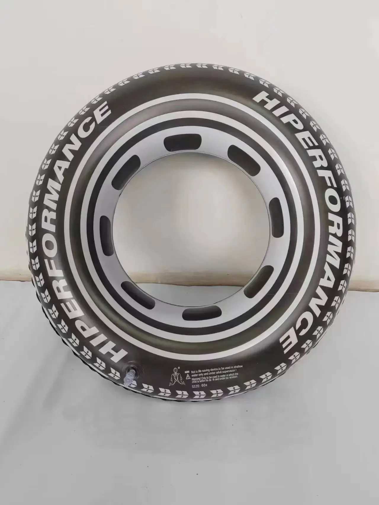 New Adult Swimming Ring With Tire Pattern Handle Thickened PVC Pool Safety Ring Home Use Swimming Equipment Learning To Swim Rin