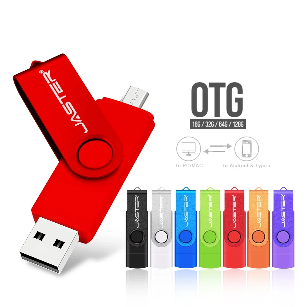 OTG USB 3.0 USB Flash Drive 64GB 16GB 32GB Two-Side Pen Drive JASTER For Android Mobile Phone 8GB Stick 64GB Pendrive USB Flash Drive Flash Drive