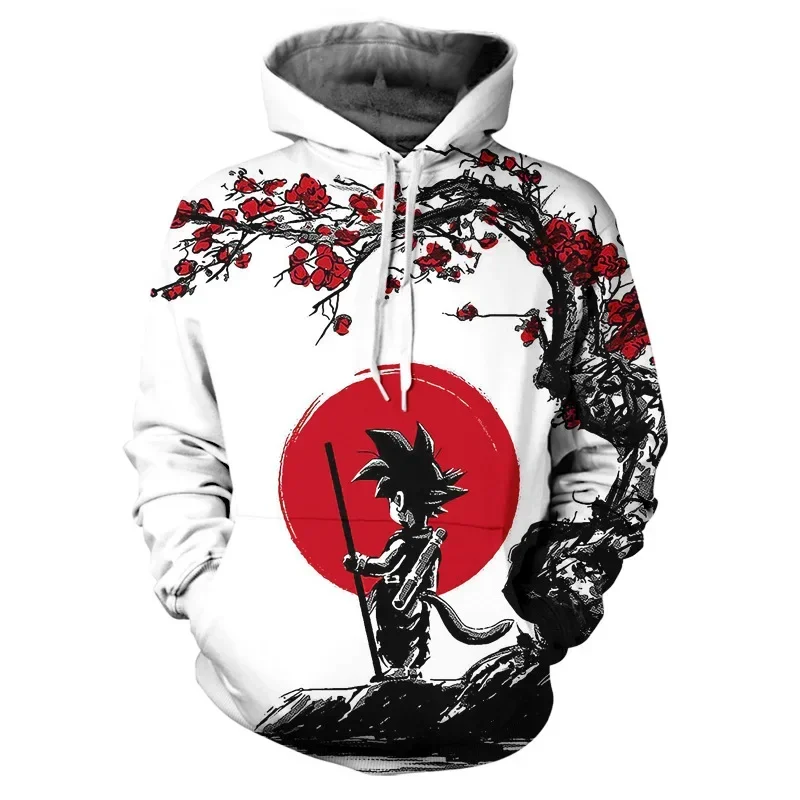 Dragon Ball Anime Print Hoodie Boys Fashion Hooded Clothes Children Cartoon Top For 4 6 8 10 Years Kids Birthday Wear