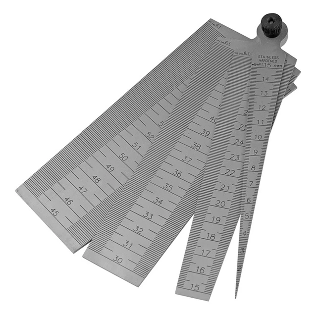 Wedge gauge 0,5 - 7 mm range (taper slot gauge wedge-shaped) steel