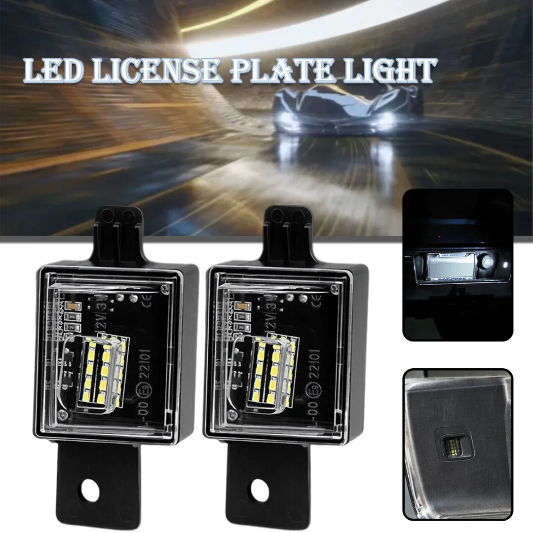 

2pc Car LED Licence Plate Light 12V High-brightness Low-power Consumption White Signal Lamp For Chevrolet Silverado 2014-2020