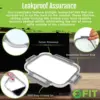 Glass Meal Prep Containers, 2 & 3 Compartments - Portion Control, Lunch Container Set, Food Storage, Airtight Lids, Oven & Freez 4