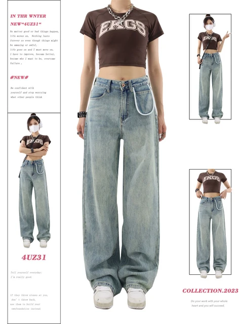 Y2K Detachable Trouser Legs High Waist Jeans - Kawaii Fashion Shop