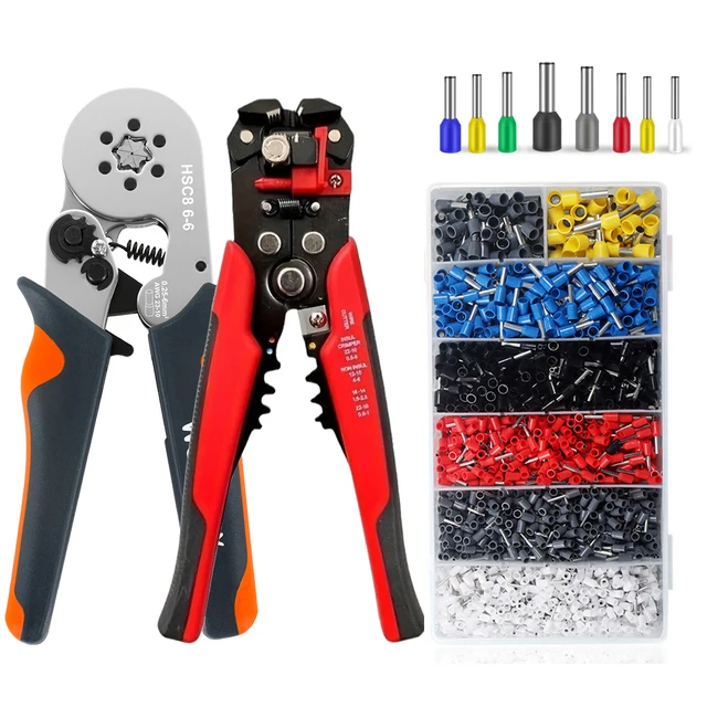 Outil de fil d'électricien professionnel, dénudeur de fil de câble, pince à sertir automatique, outils de sertissage de virole 1