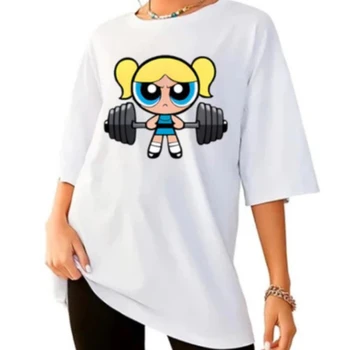 Girls Super Powerful Blouse Training Streetwear T-shirt Women's Shirt Academy Gym Fitness T-shirt 1