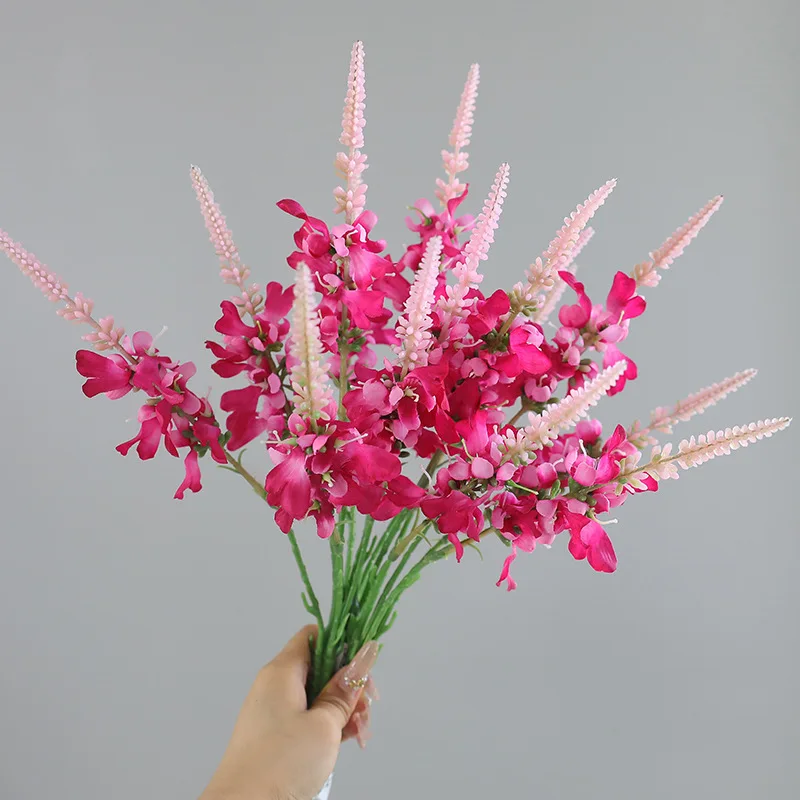 Elegant 42CM Artificial Lavender Plant for Home and Outdoor Decor