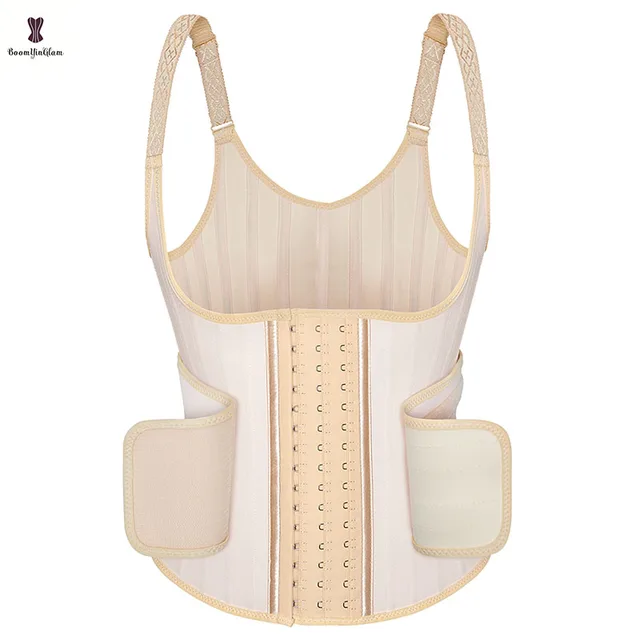 Black Cream 3 Hook And Eye 25 Steel Booned Latex Waist Trainer Fajas Girdle Sashes Waistband Plus Size Underwear Corselet Women 672 Beige