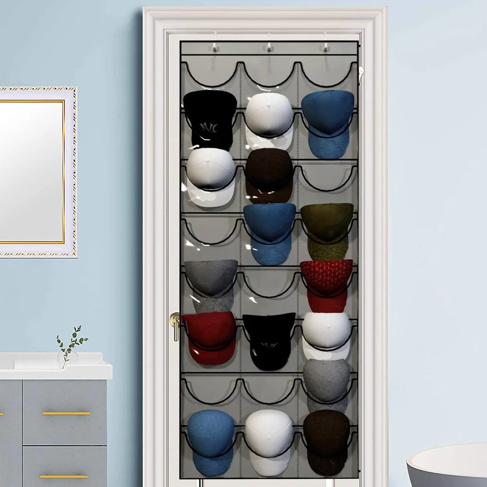 24 Pocket Baseball Cap Organizer Rack