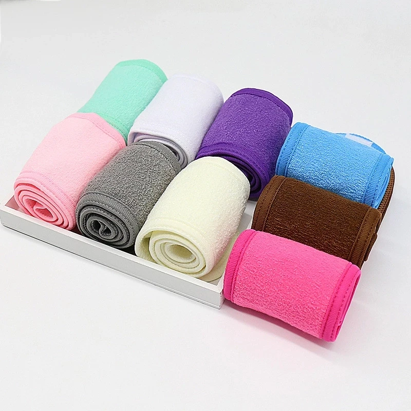 1pc Spa Makeup Soft Toweling Hairband Women Non-Slip Adjustable Sports Headband Yoga Bath Shower Wide Head Band