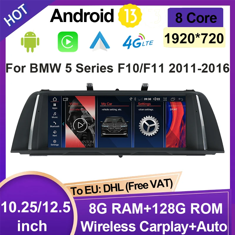 

Factory Price ID8 8Core Android AUTO Carplay For BMW 5Series F10 F11 Central Multimedia Vehicle Intelligent Screen Video Players