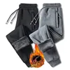 Trendy Men's Fce Lined Cargo Pants Casual Warm Straight Leg Nine-Tenths Sweatpants Spring Autumn Winter Comfortable Sports