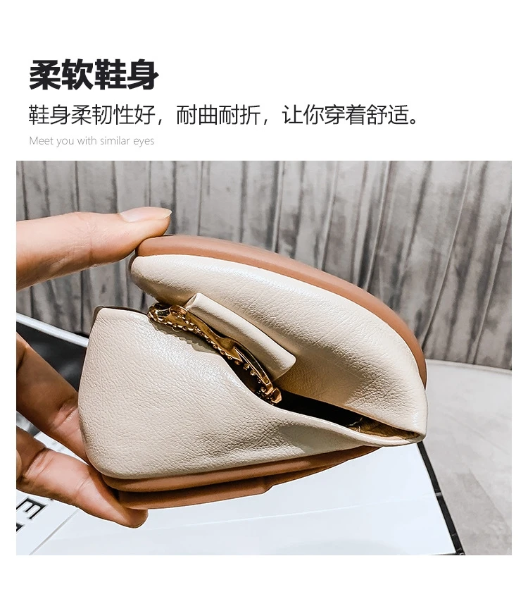 Spring and summer new flat square head women single shoes Korean fashion brand design shallow mouth boat shoes Free shipping ballet flat shoes elastic