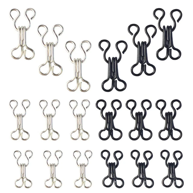 100 Set Metal Sewing Hook and Eye 3# Bra Hooks for Skirt Clothing Bra Hook  Replacement Trousers Skirt Dress Sewing Closure Hooks - AliExpress