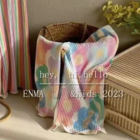 Fashion Kids Clothes Girls Pants Cute Flower Wide-leg Pants Baby Girls Spring Summer Casual Pants Rainbow Striped Loose Pants 2